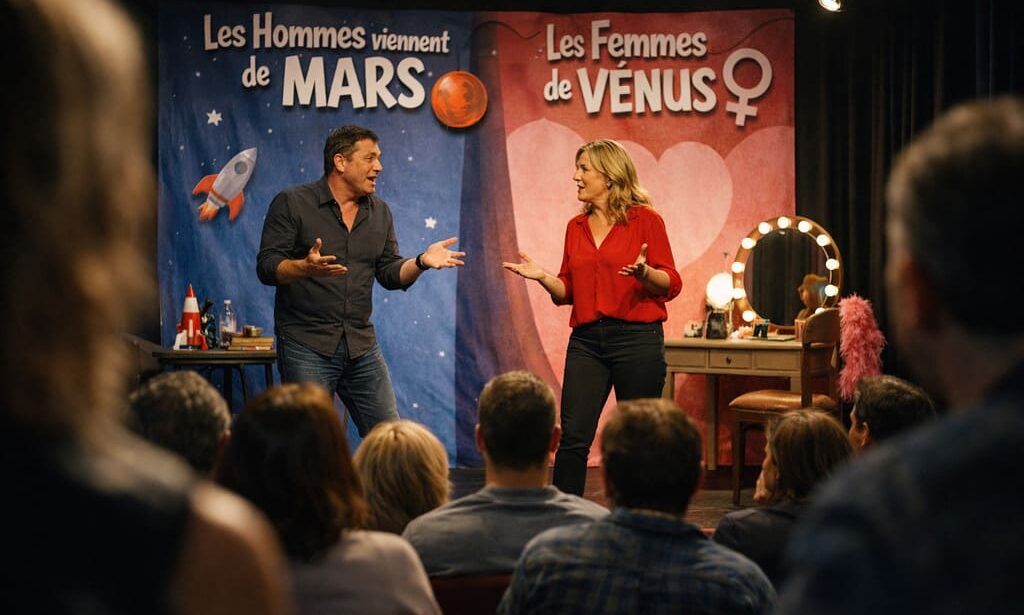 Les hommes viennent de mars et les femmes de venus : un spectacle à découvrir !