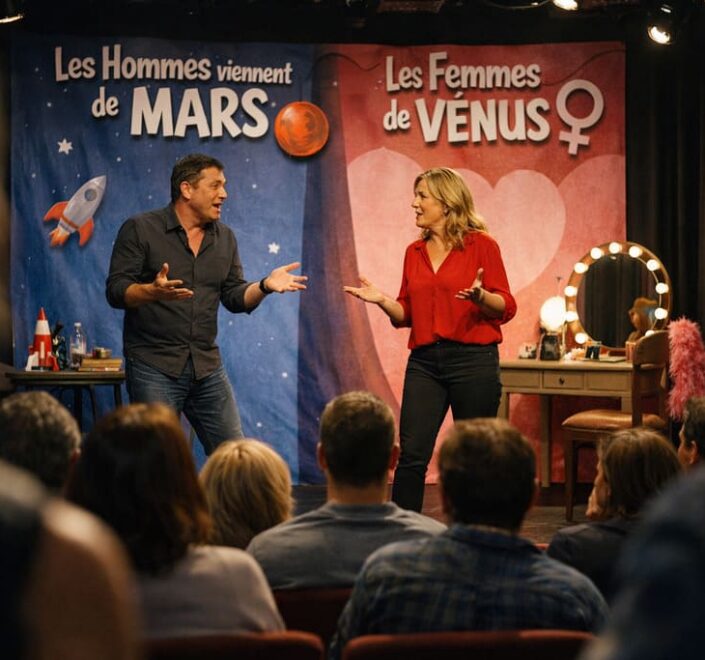 Les hommes viennent de mars et les femmes de venus : un spectacle à découvrir !